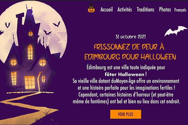 Maquette site Halloween